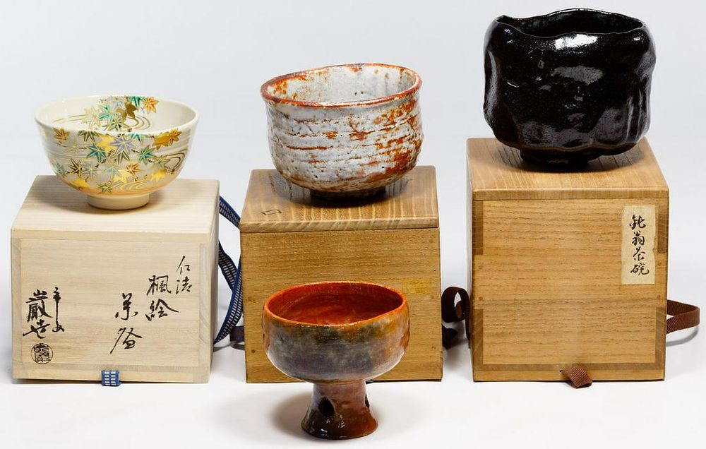 Lot 477: Japanese Tea Bowl Assortment