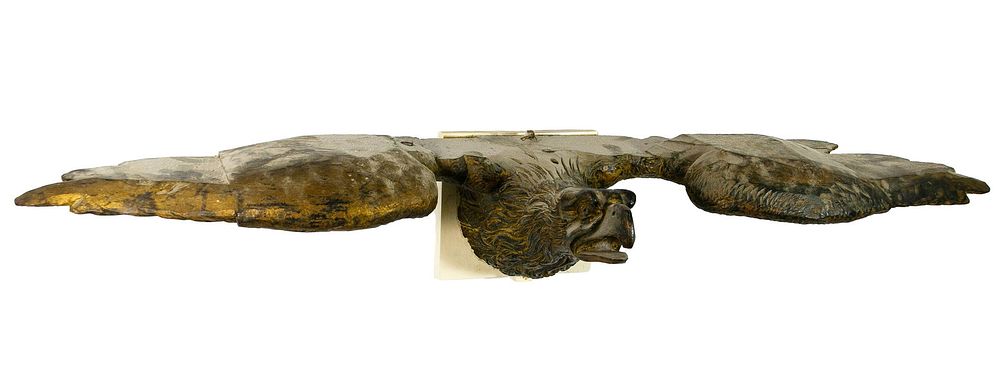 Lot 149: Eagle Carved Wood Statue
