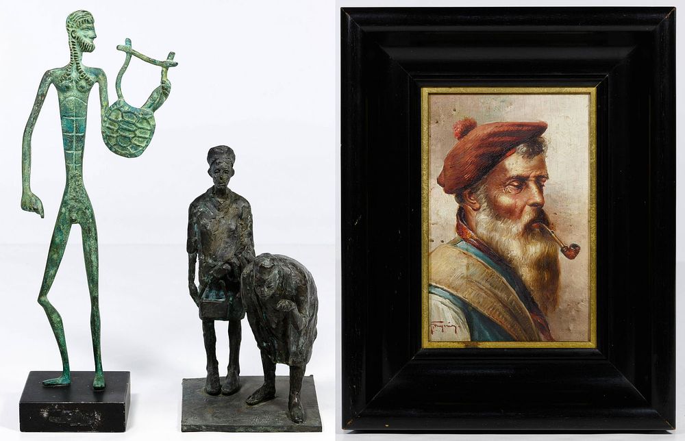 Lot 150: Figural Cast Metal Statue Assortment