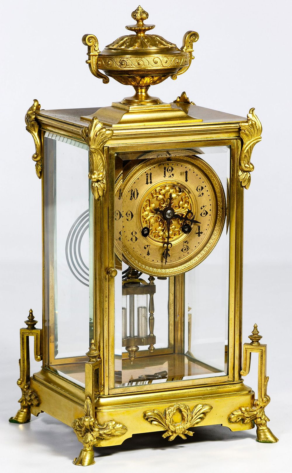 Lot 157: Japy Freres Brass Mantel Clock