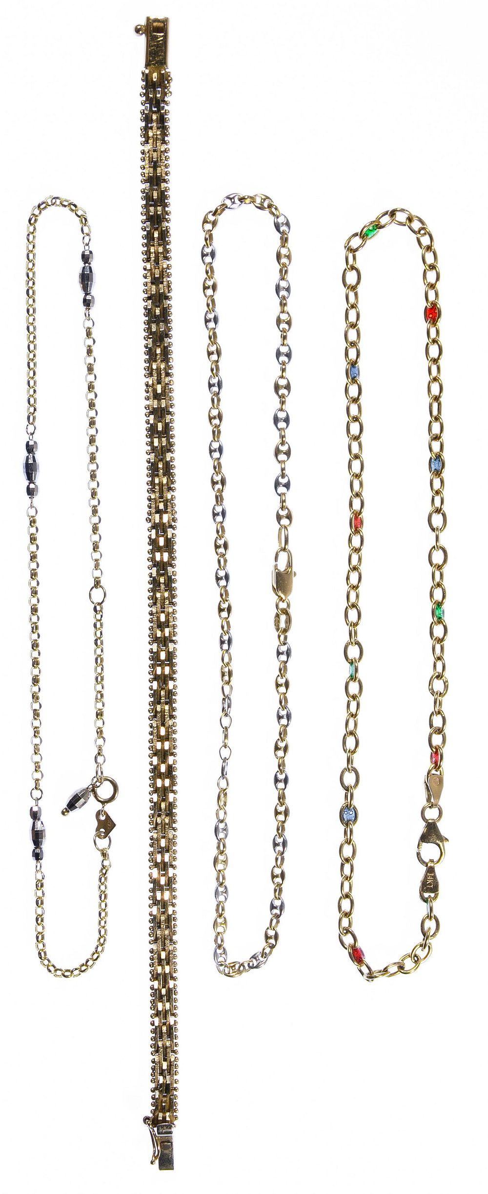 Lot 208: 14k Gold Bracelet Assortment