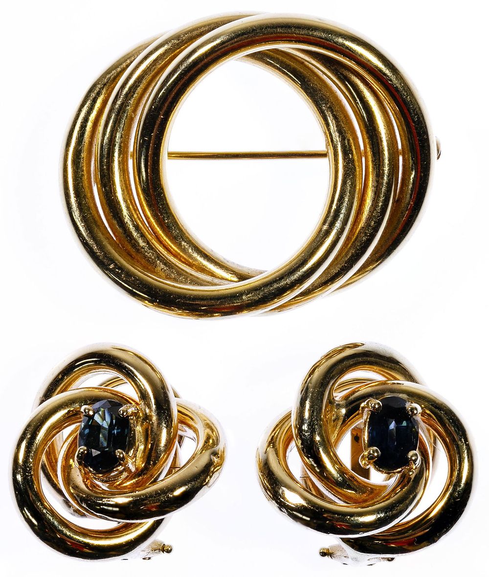 Lot 231: 14k Gold and Sapphire Jewelry Assortment