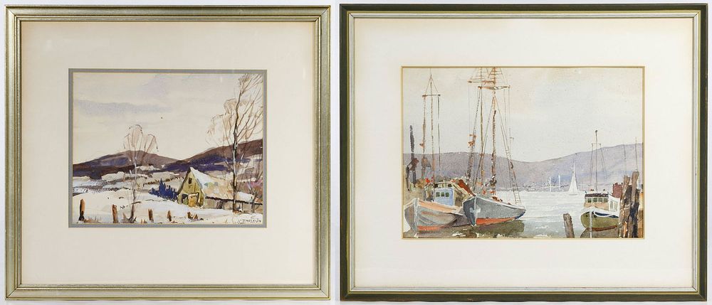 Lot 267: John Cowan Templeton (American, 1880-1958) Watercolors