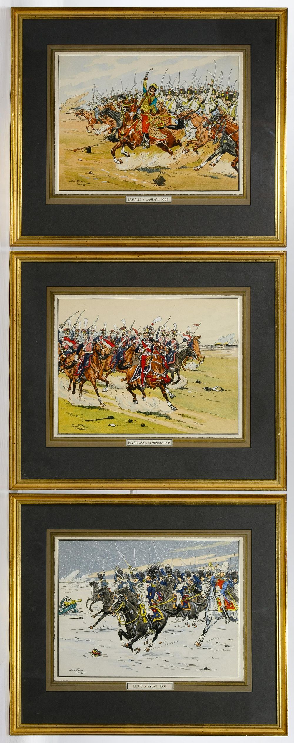 Lot 301: Pierre Albert Leroux (French, 1890-1959) Watercolors on