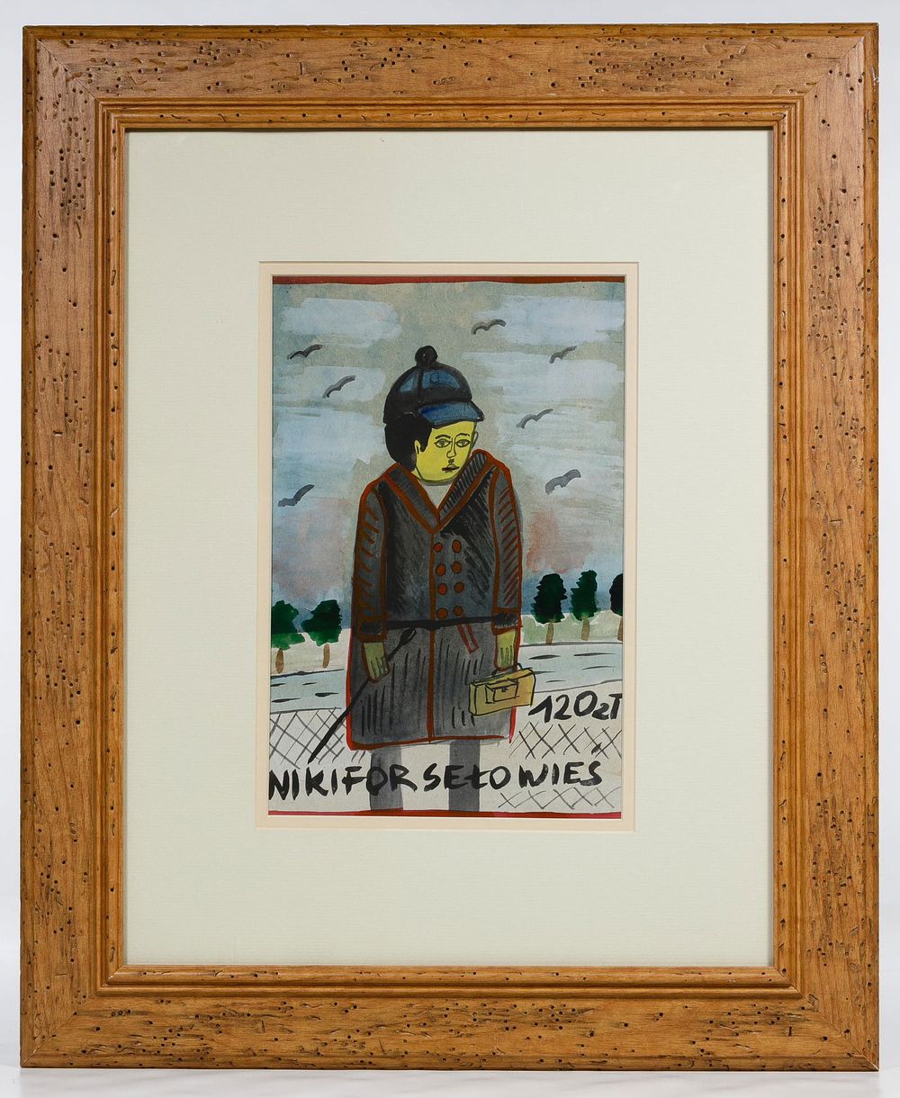 Lot 302: Nikifor Krynicki (Polish, 1895-1968) Watercolor on
