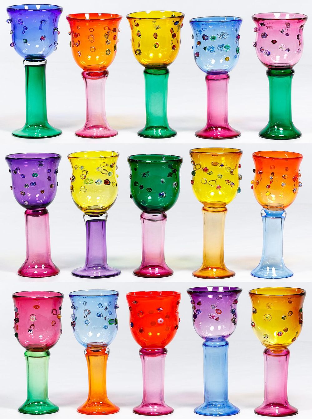 Lot 324: Larry Newsom for American Studio Glassmakers Goblet