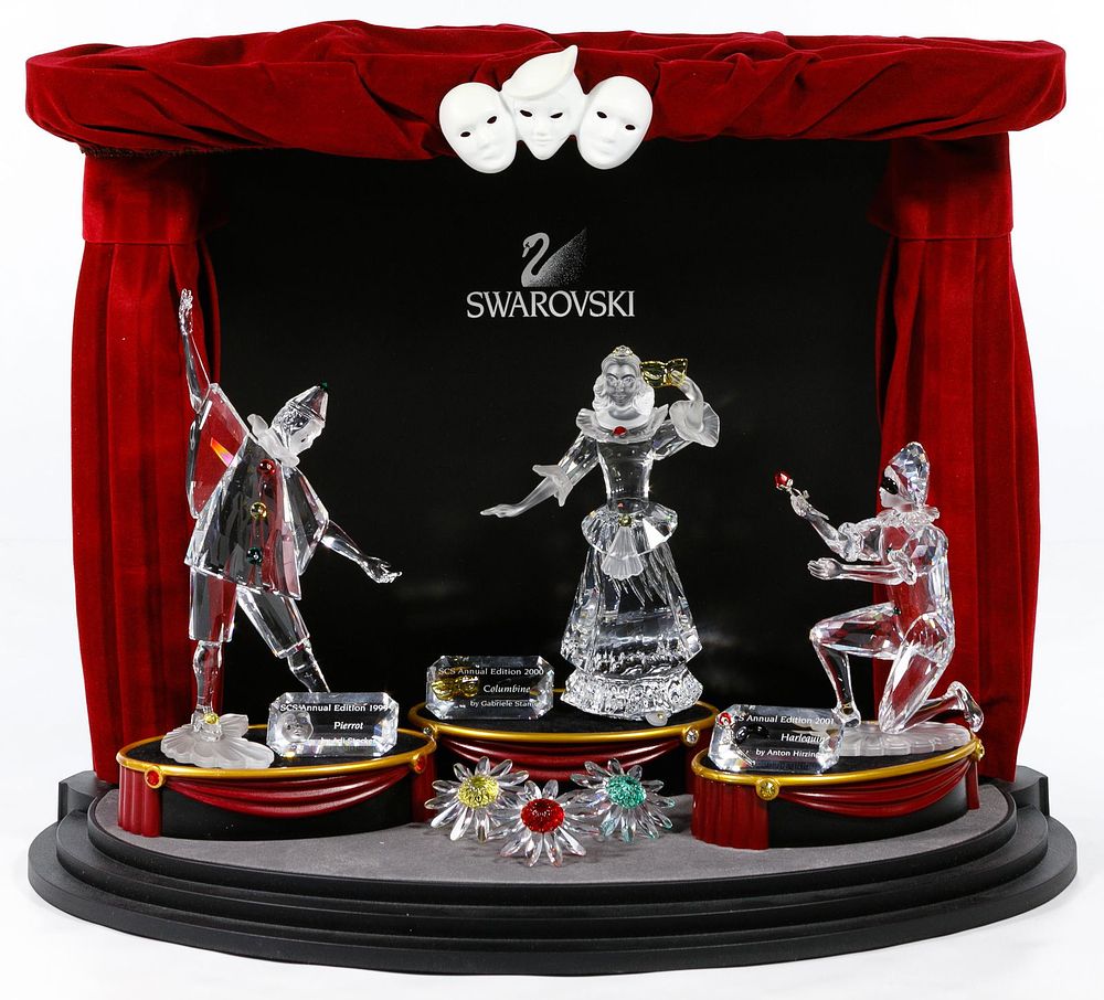 Lot 340: Swarovski Masquerade Figurine Complete Set