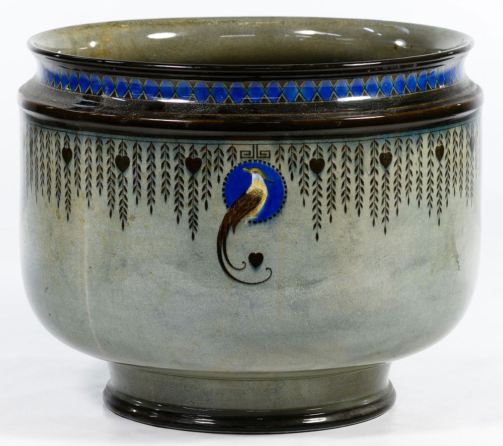 Lot 372: Royal Doulton 'Bird of Paradise' Jardiniere