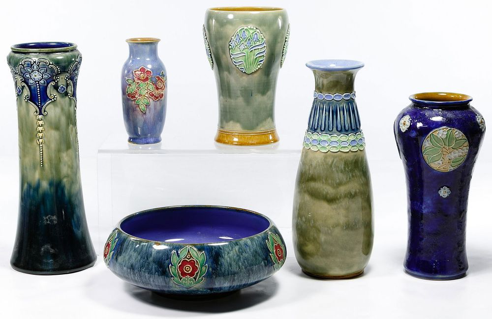 Lot 384: Royal Doulton Pottery Vase Assortment