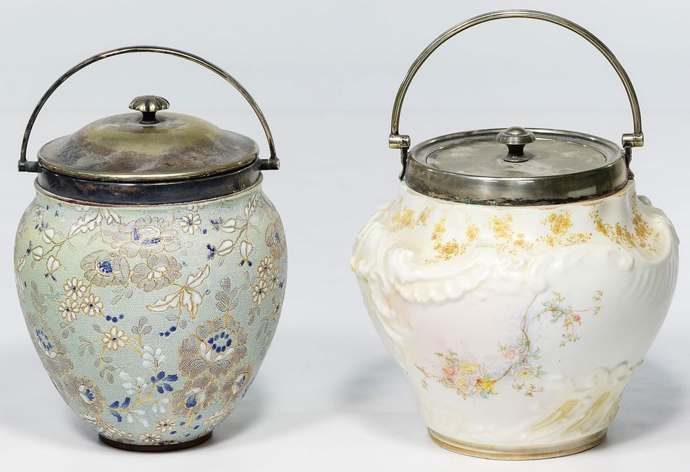 Lot 398: Royal Doulton Pottery Biscuit Jars