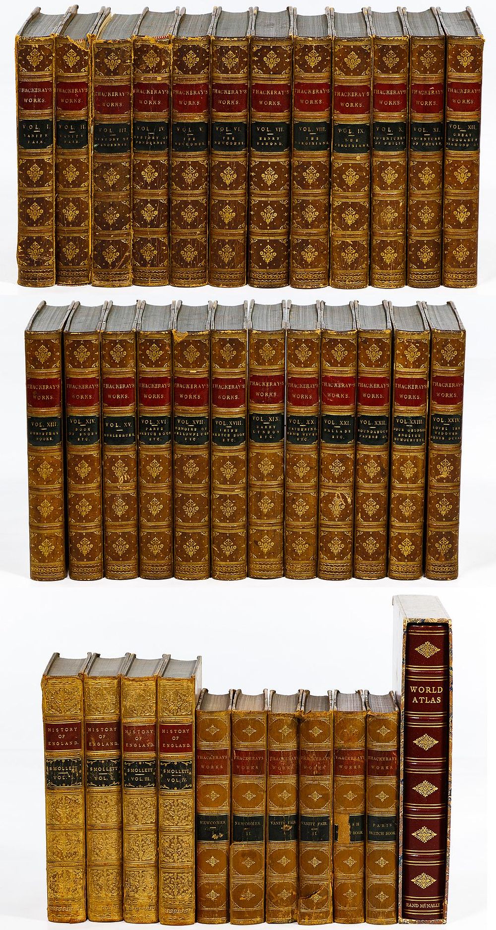 Lot 432: Smollet's History of England, Thackeray's Works, Fine