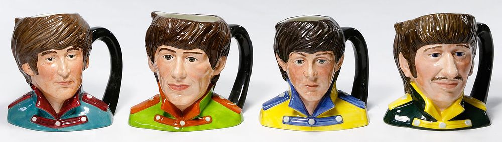 Lot 486: Royal Dolton 'Beatles' Toby Mug Assortment