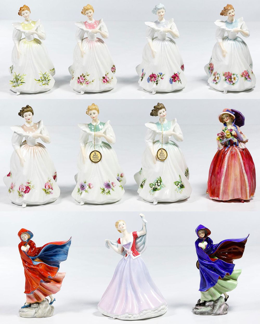 Lot 489: Royal Doulton 'Month' Figurine Assortment