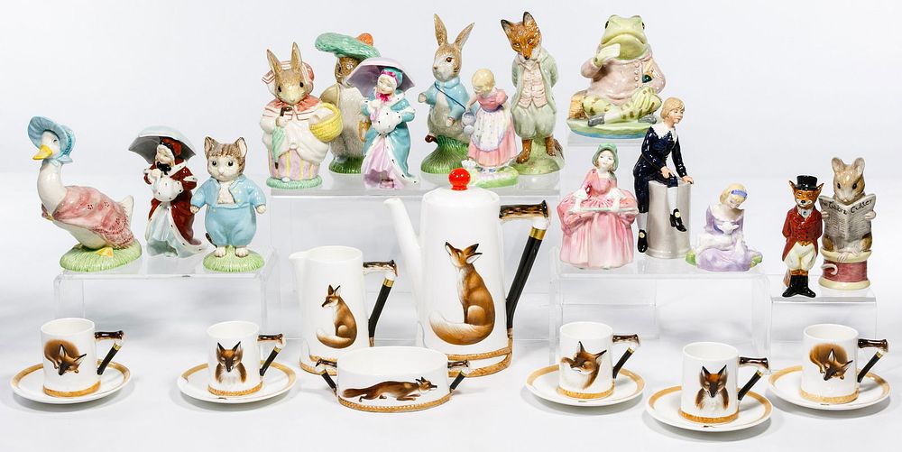Lot 492: Royal Doulton and Beatrix Potter Figurine Assortment
