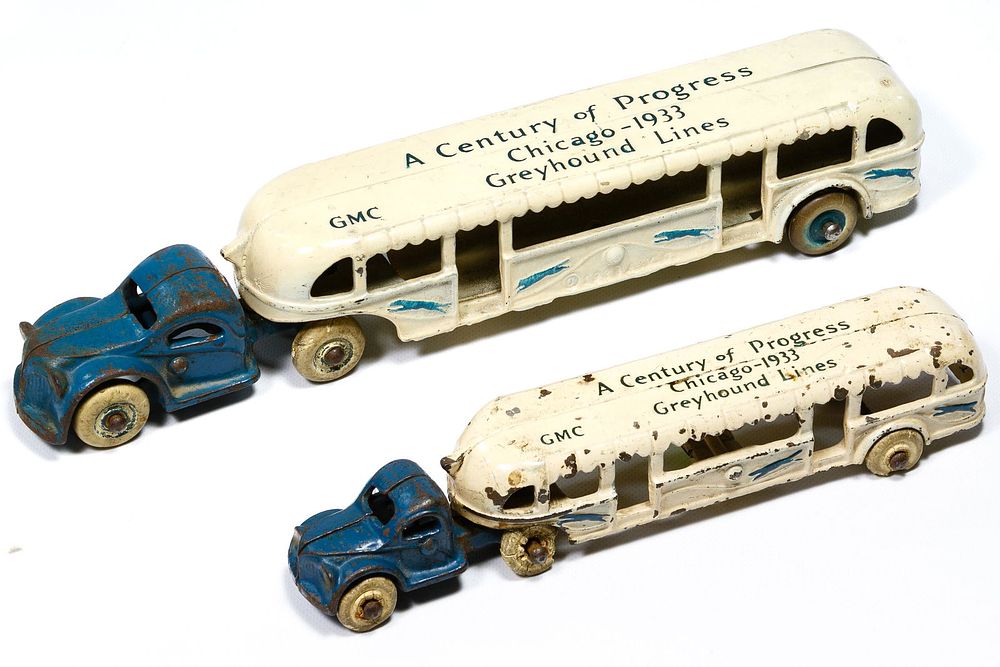 Lot 527: Century of Progress Cast Iron Buses