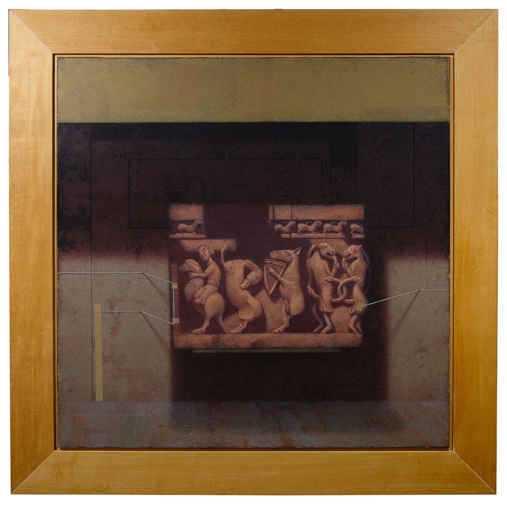 Lot 185: David Snyder (American, 20th Century) 'Sarcophagus' Oil