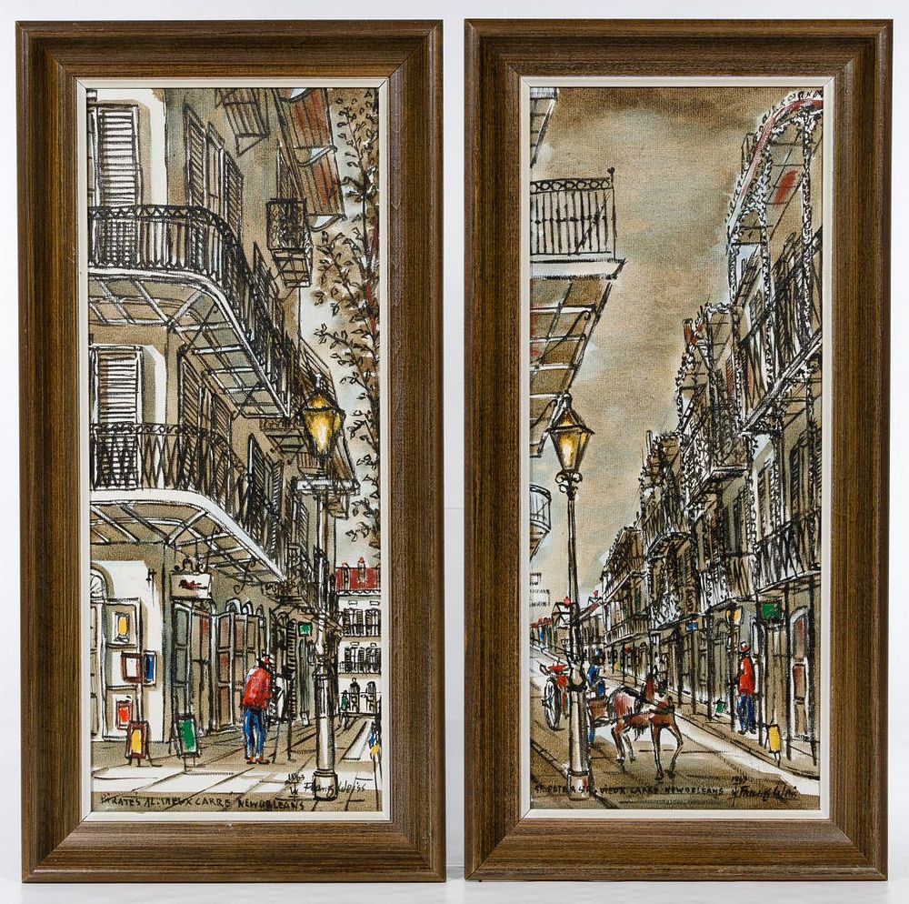 Lot 187: Franz Weiss (American, 20th Century) Oil on Canvases
