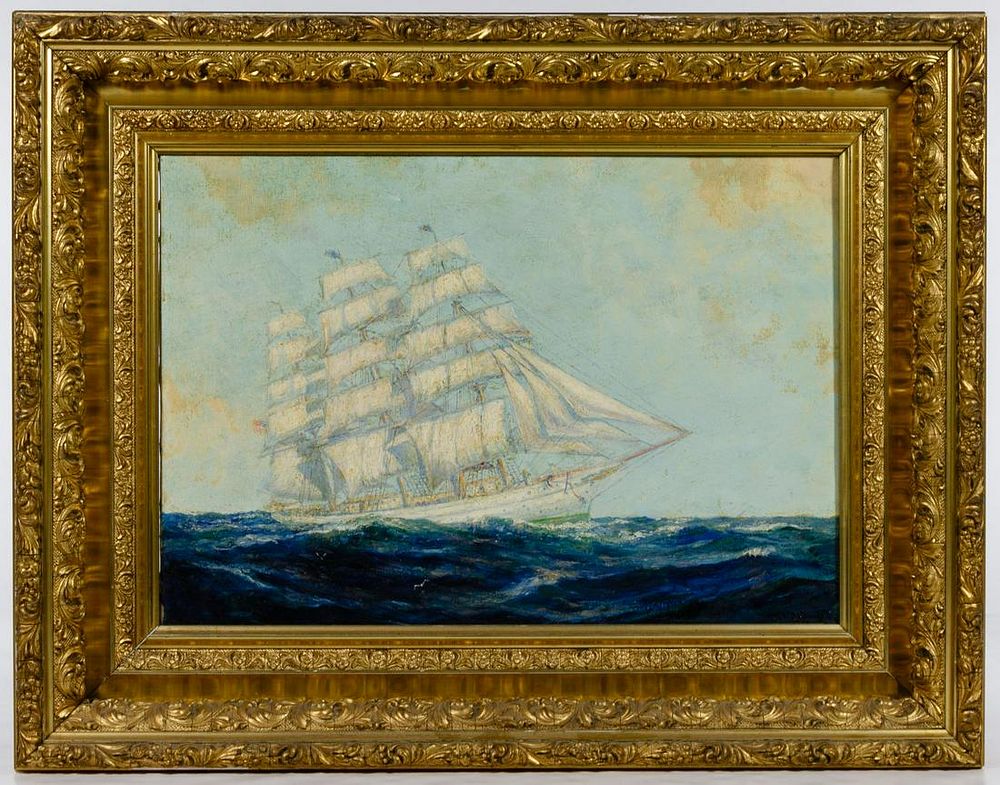 Lot 188: Frederick Leo Hunter (American, 1858â€“1943) Oil on
