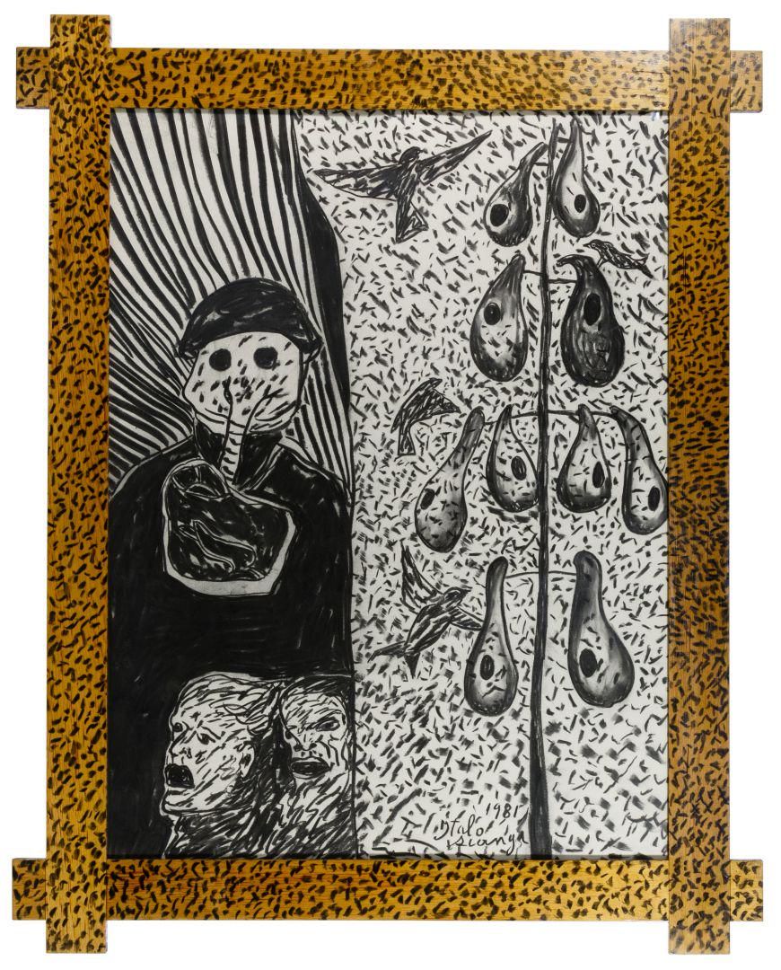 Lot 192: Italo Scanga (American / Italian, 1932-2001) Charcoal