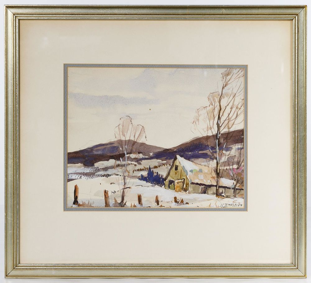 Lot 193: John Cowan Templeton (American, 1880-1958) Watercolor