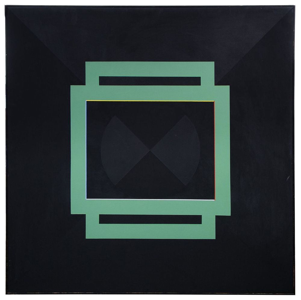 Lot 194: John K Cannon (American, b.1942) 'Green Composition on
