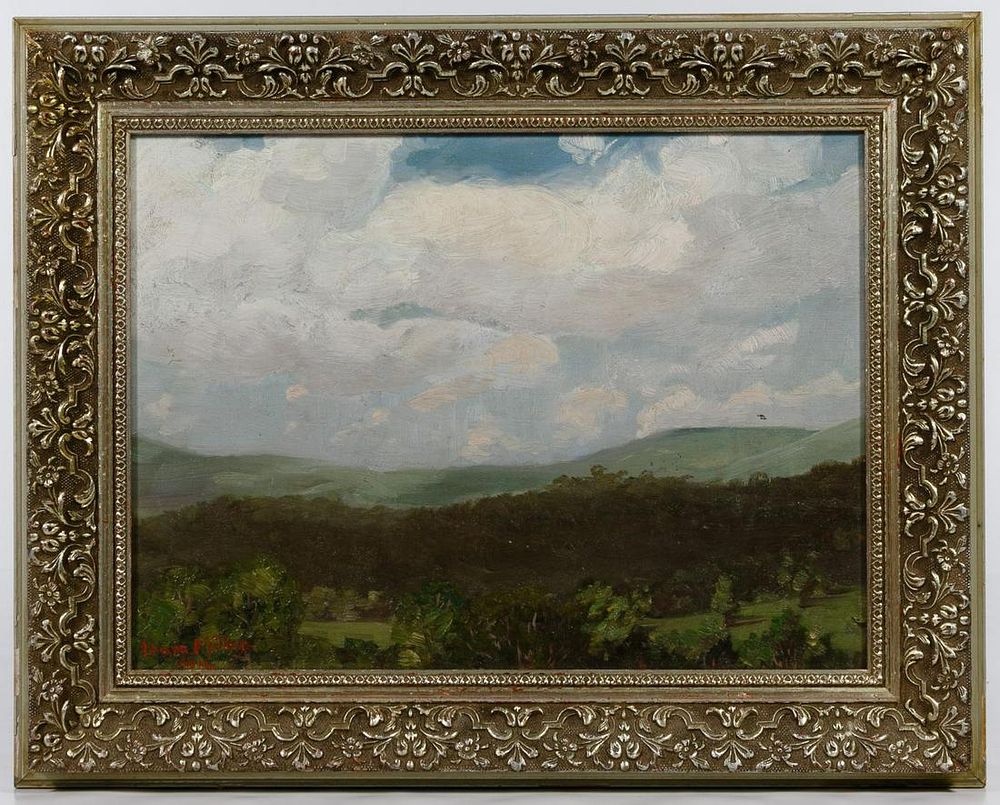 Lot 195: Laura Miller (American, 20th Century) Oil on Board