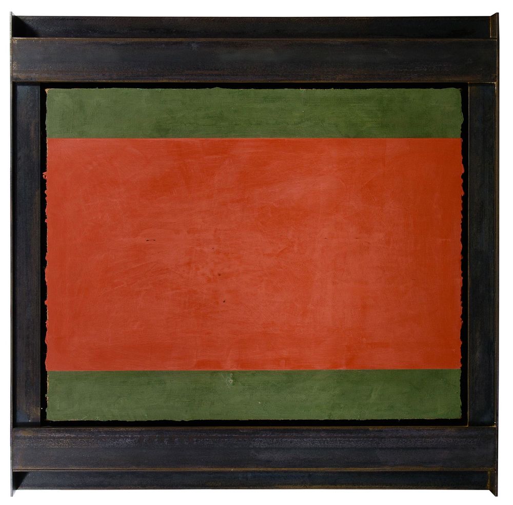 Lot 199: Rene Allain (Canadian, b.1951) '3rd Colors' Plaster on