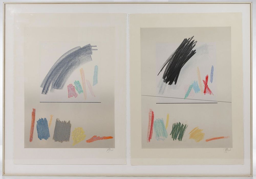 Lot 202: Roland Ginzel (American, b.1921) Pastel on Paper