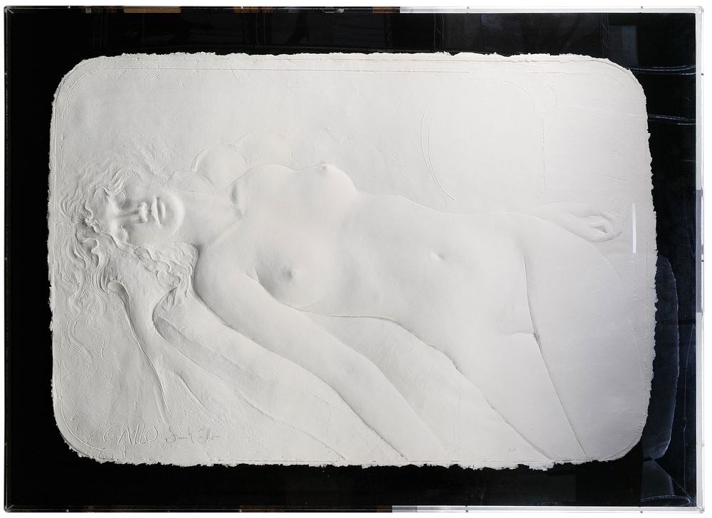 Lot 237: Frank Gallo (American, b.1933) 'Reclining Female Nude'