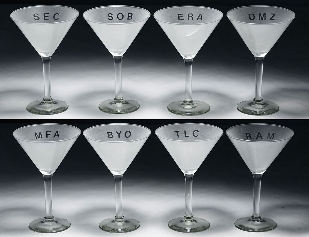 Lot 255: Adam Brooks (American, b.1959) Martini Glasses