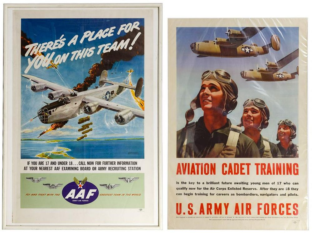 Lot 288: World War II US Army Air Force Recruiting Posters