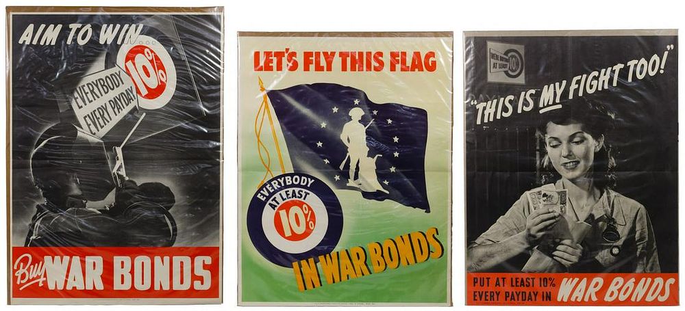 Lot 292: World War II US War Bond Posters
