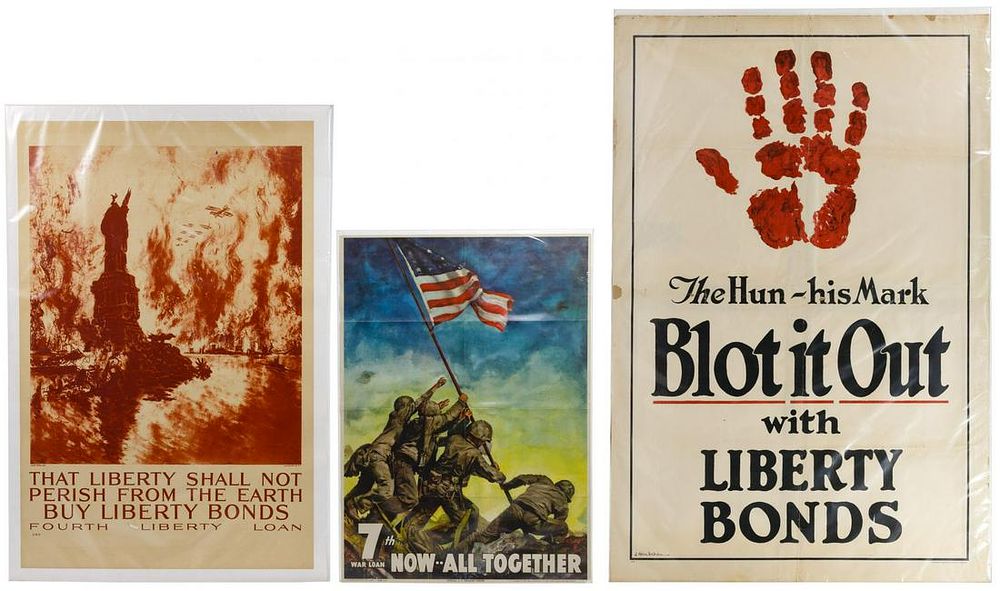 Lot 293: World War II US War Bond Posters