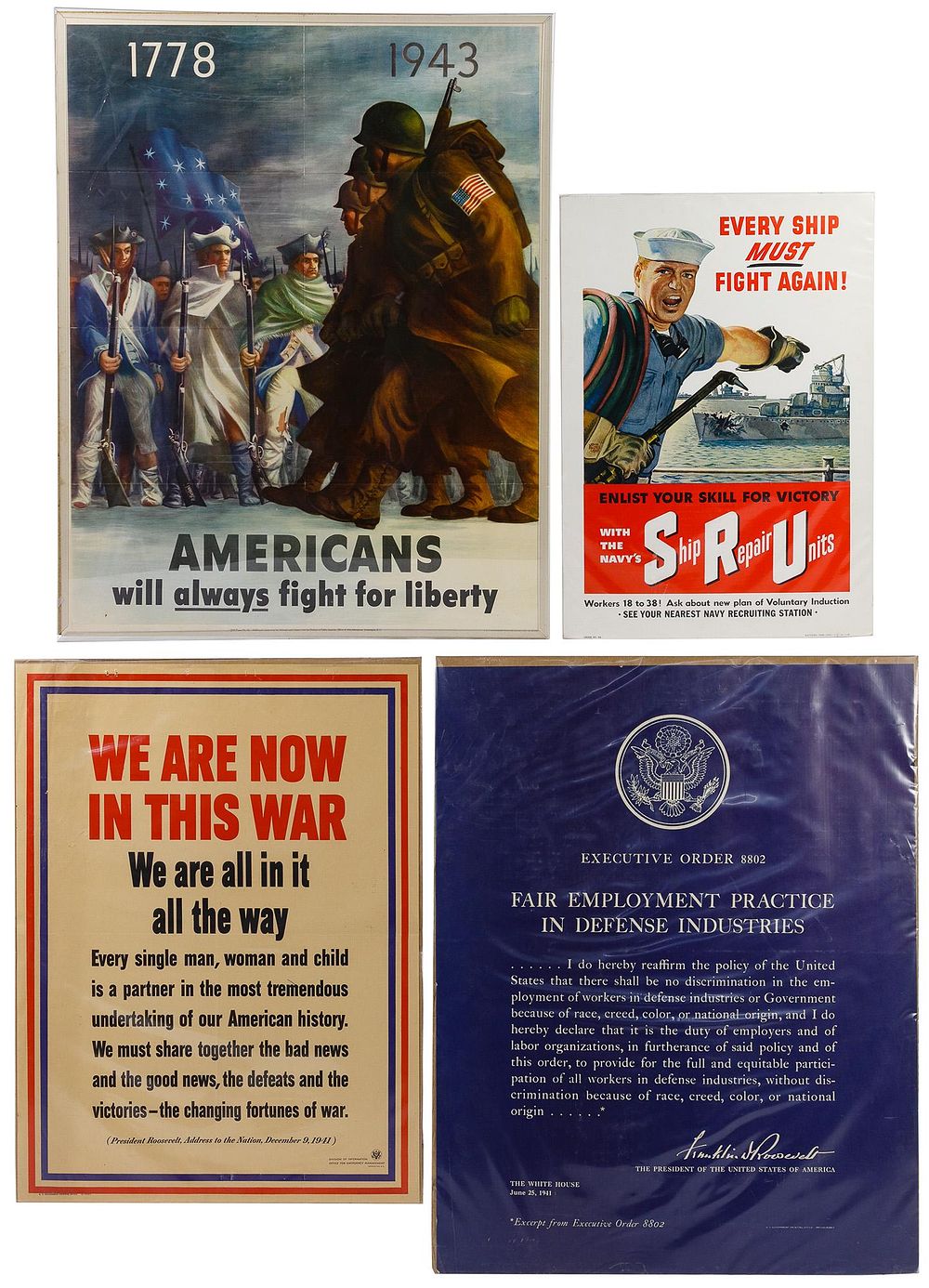 Lot 296: World War II US War Posters