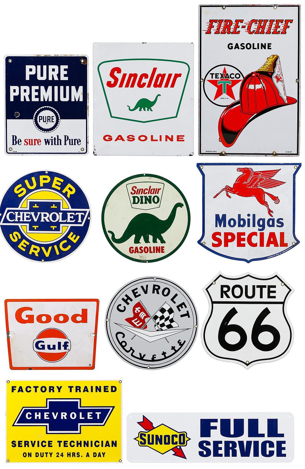 Lot 303: Reproduction Enamel Advertising Sign Assortment
