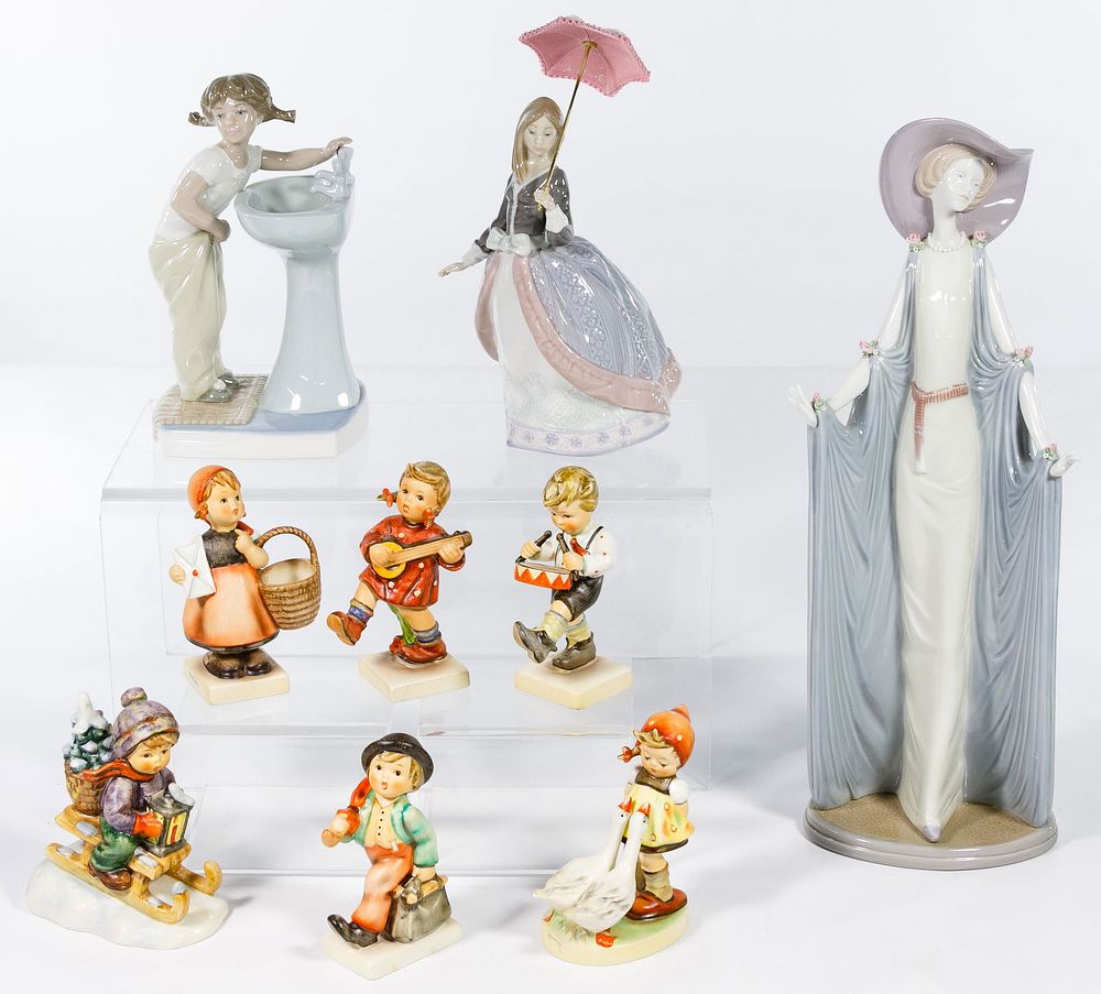Lot 310: Lladro and Hummel Figurine Assortment