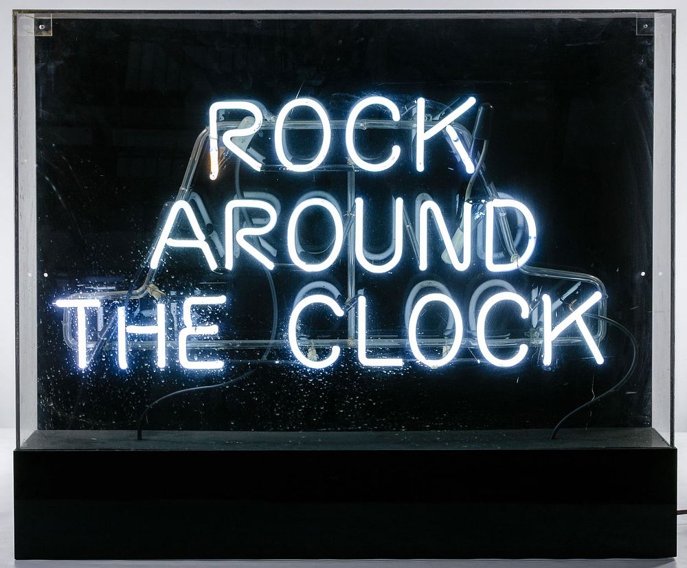 Lot 319: 'Rock Around The Clock' Neon Sign