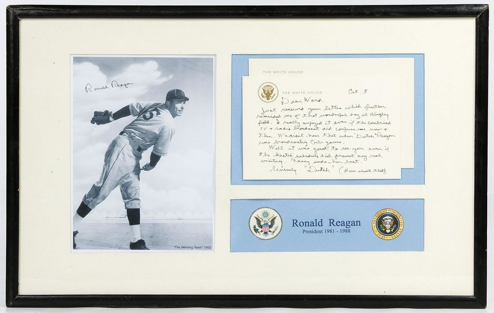 Lot 328: Signed 'Ronald 'Dutch' Reagan' Letter