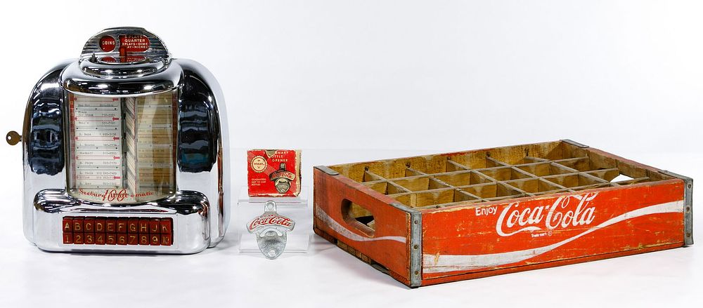 Lot 334: Seeburg Wall-o-Matic and Coca-Cola Assortment