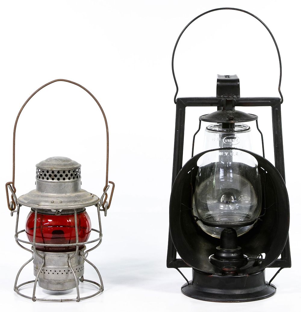 Lot 344: Railroad Lantern, Lock and Watch Assortment