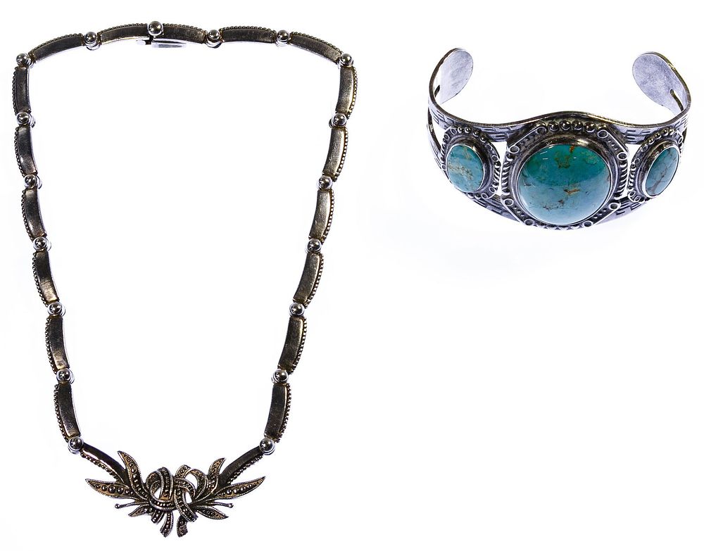Lot 375: Margot De Taxco Sterling Silver Necklace