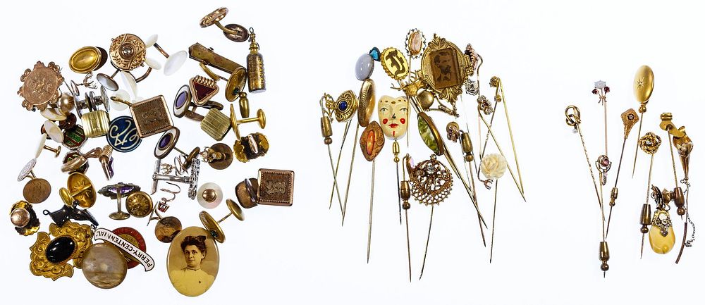 Lot 381: Lapel Pin and Cuff Link Assortment