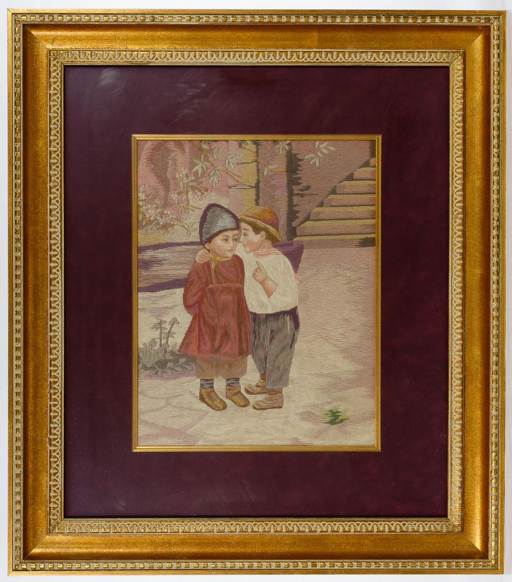 Lot 174: Framed Silk Embroidery