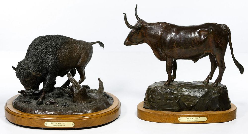 Lot 180: Melvin C Warren (American 1920-1995) 'Red River' Bronze