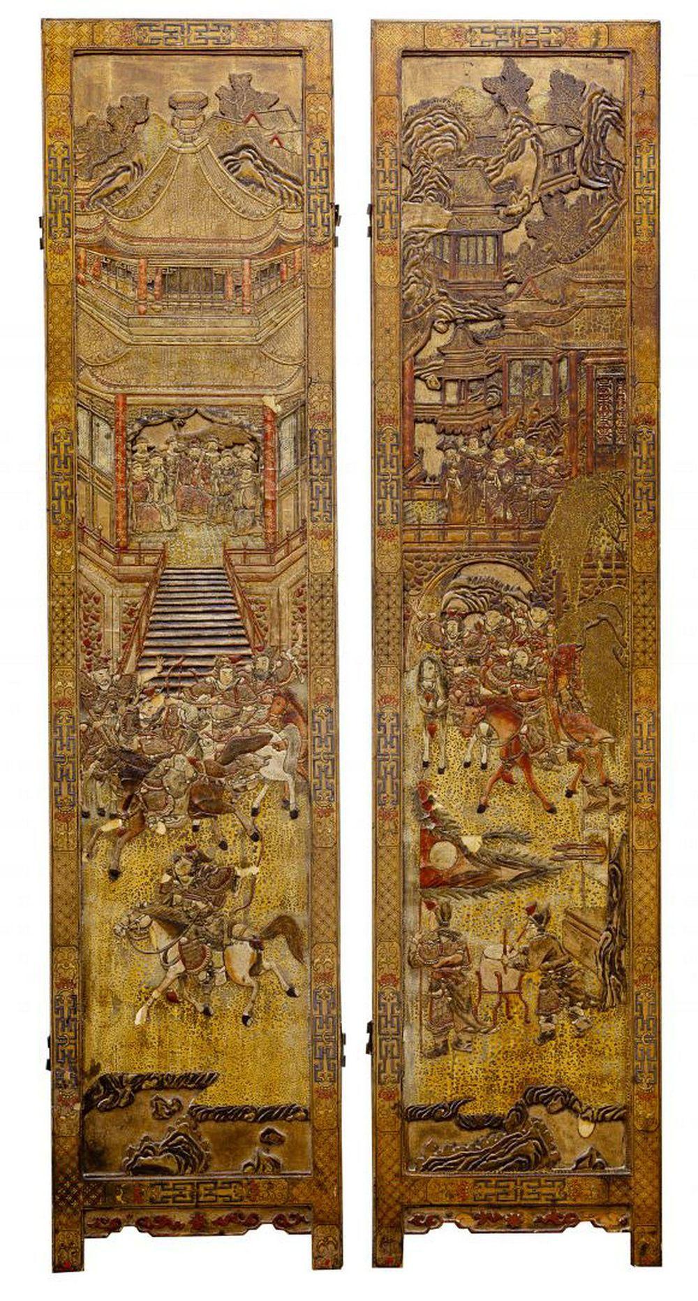 Lot 187: Asian Two-Panel screen