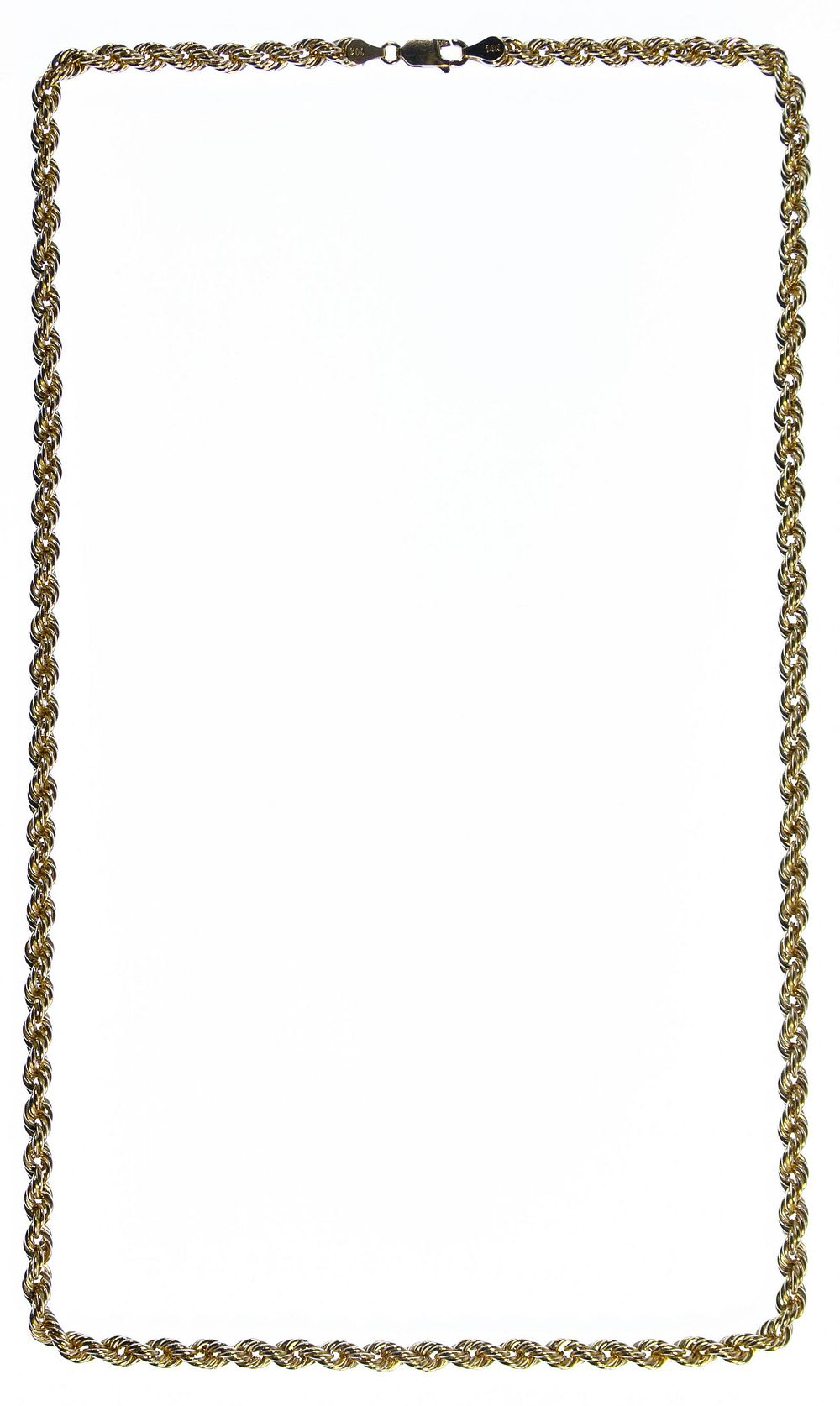 Lot 236: 14k Gold Twisted Rope Necklace