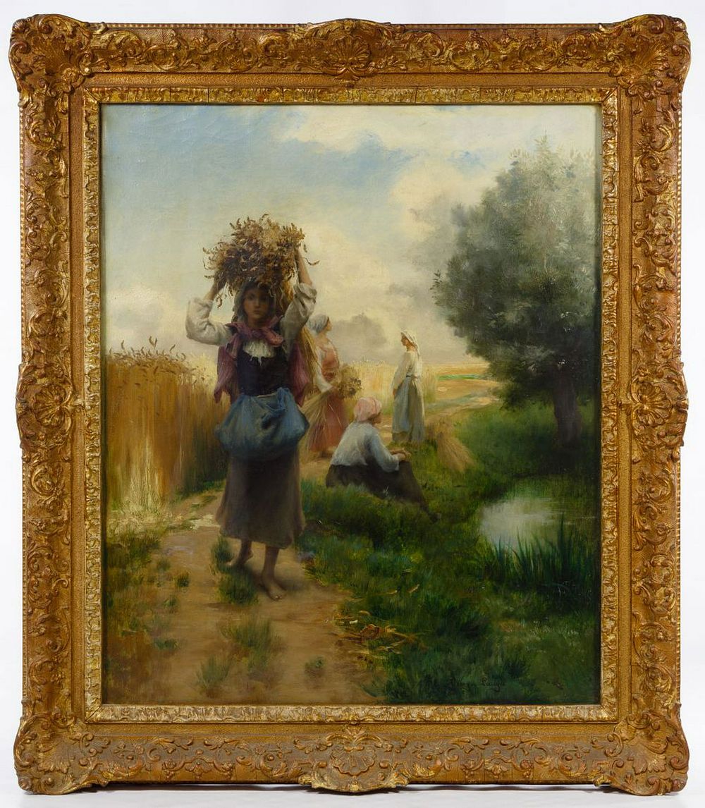 Lot 277: Georges Francois Laugee (French, 1853-1937) Oil on