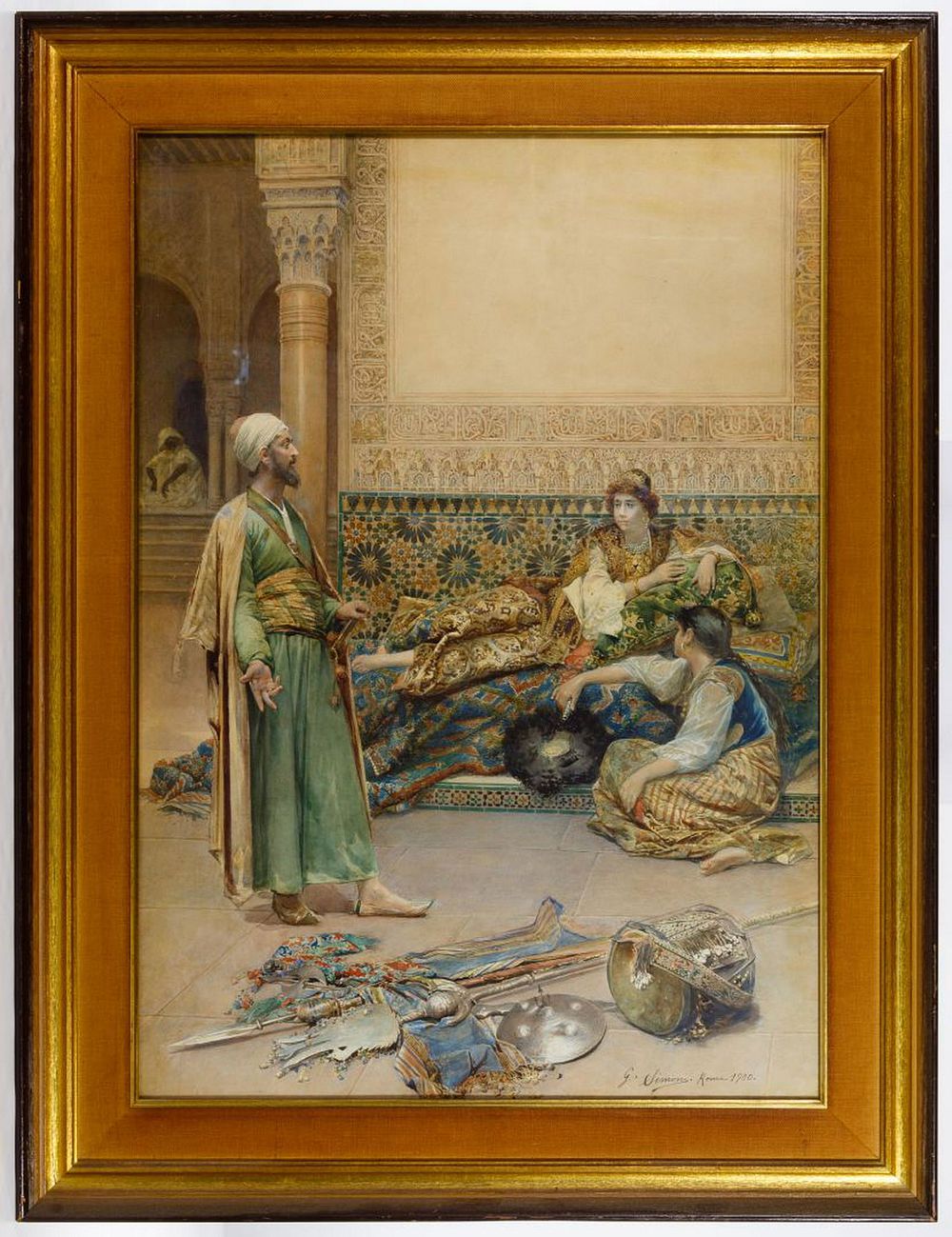 Lot 278: Gustavo Simoni (Italian, 1846-1926) Watercolor on Paper