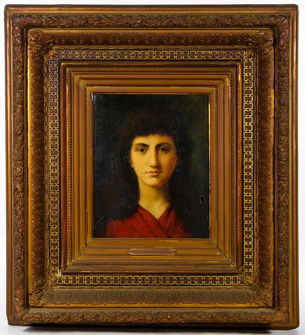Lot 283: Jean-Jacques Henner (French, 1829-1905) Oil on board