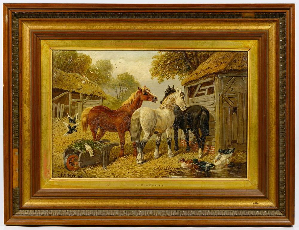 Lot 284: John Frederick Herring Jr. (British, 1815-1907) Oil on